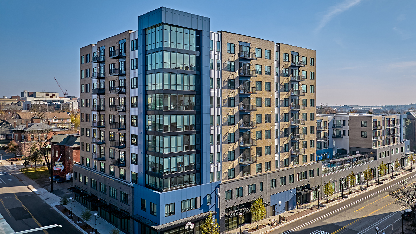 Student housing building exterior